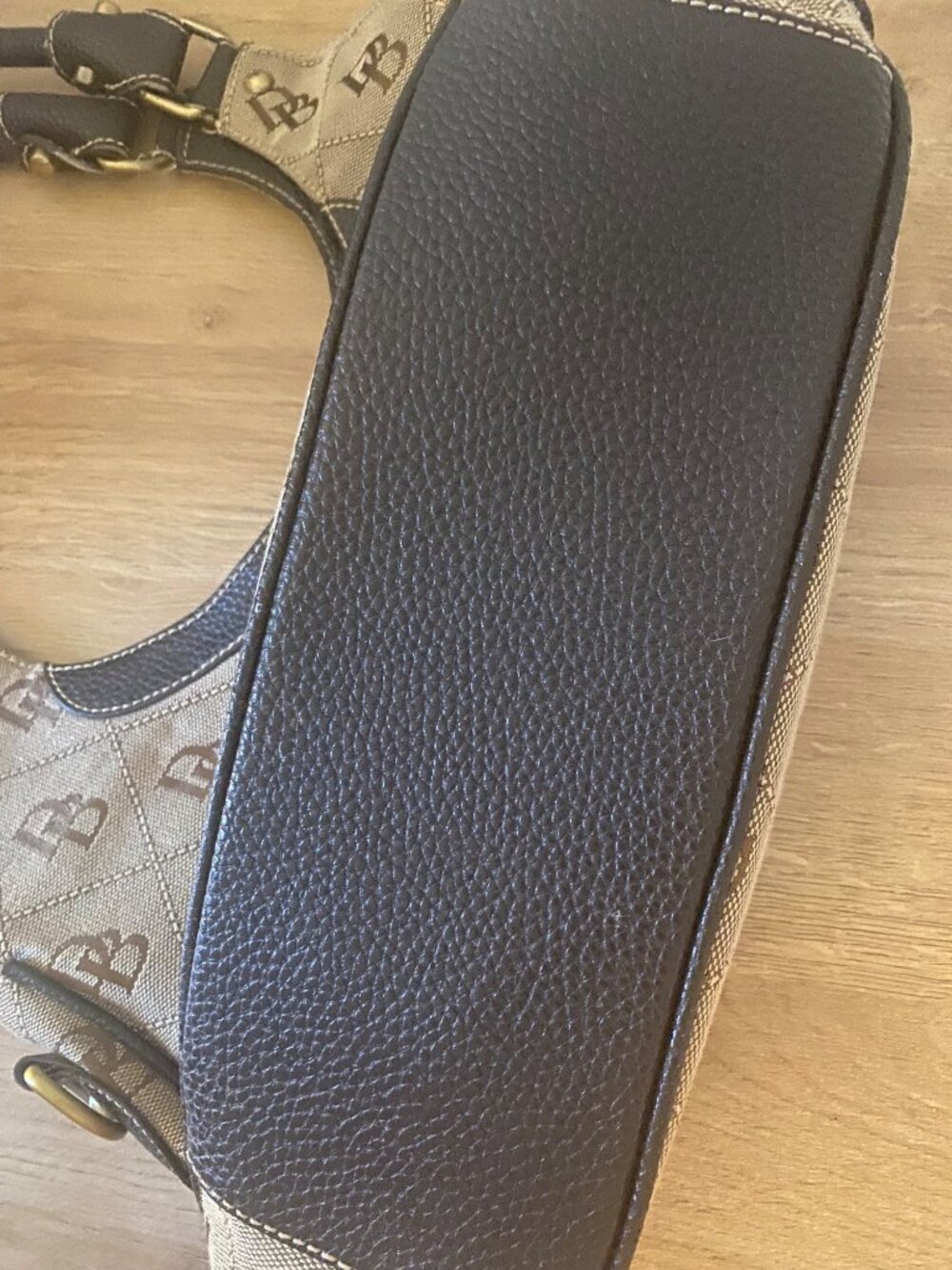 Dooney & Bourke Brown Monogram Canvas Hobo Bag & Matching Wallet Set - Picture 11 of 15